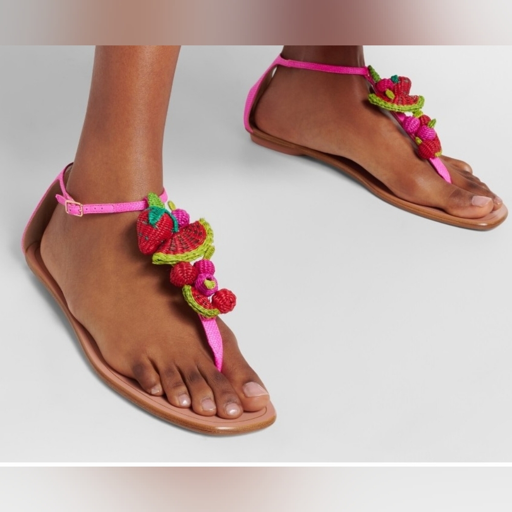Aquazzura Strawberry Punch Sandals size 40 - Picture 12 of 16